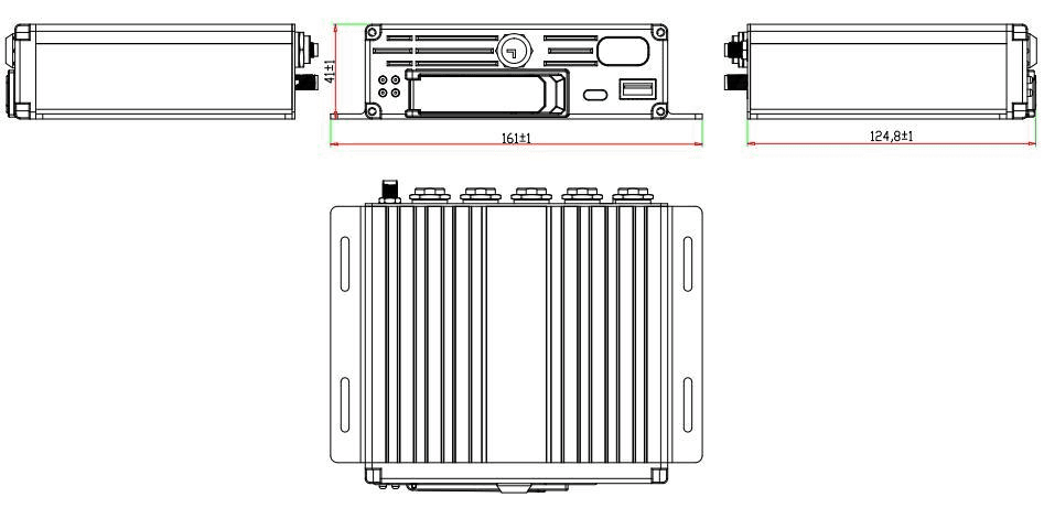 YOLX MMDVR 2207 ölçü çizimi